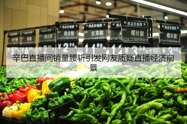 辛巴直播间销量腰斩引发网友质疑直播经济前景